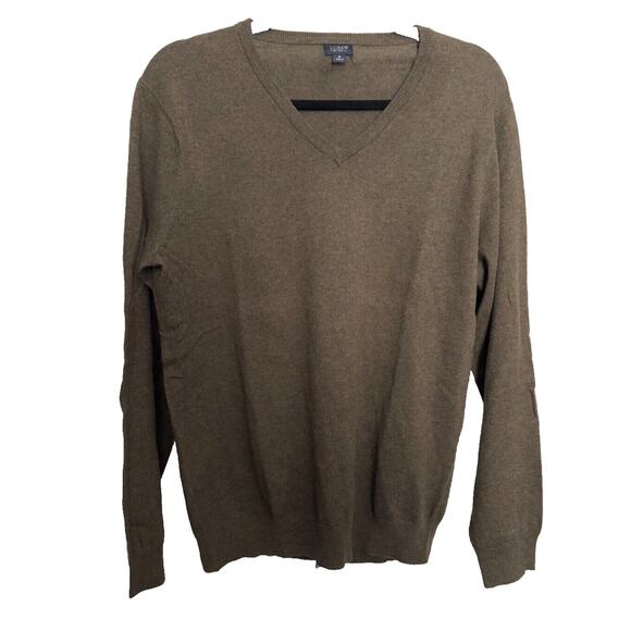 J.CREW Other - J. Crew Sweater Men’s Small Green Cotton and Cashmere V-Neck Pullover